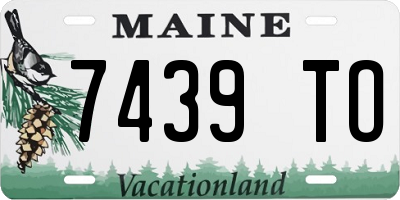ME license plate 7439TO