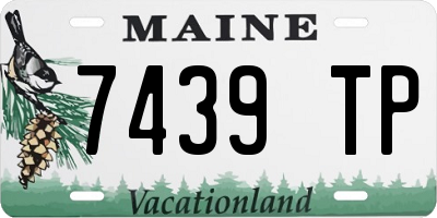 ME license plate 7439TP
