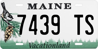 ME license plate 7439TS
