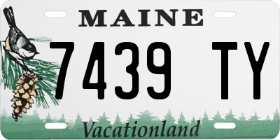 ME license plate 7439TY