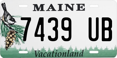 ME license plate 7439UB