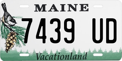 ME license plate 7439UD