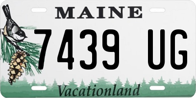 ME license plate 7439UG