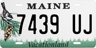 ME license plate 7439UJ