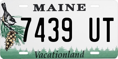 ME license plate 7439UT