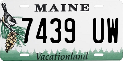 ME license plate 7439UW