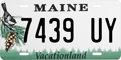 ME license plate 7439UY