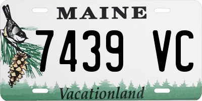 ME license plate 7439VC