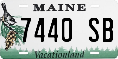 ME license plate 7440SB