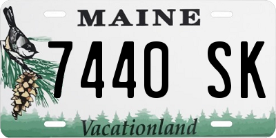ME license plate 7440SK