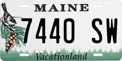 ME license plate 7440SW