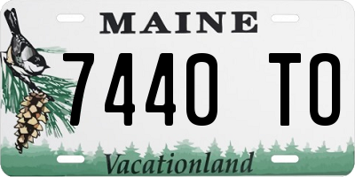 ME license plate 7440TO