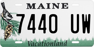 ME license plate 7440UW