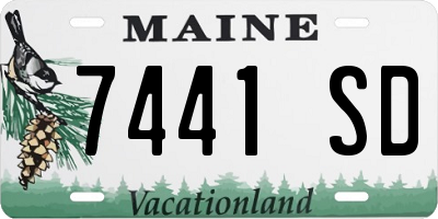 ME license plate 7441SD