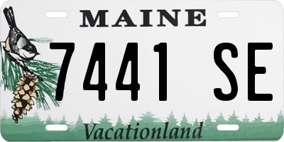 ME license plate 7441SE