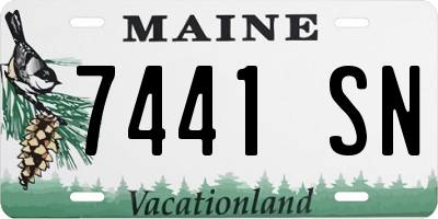ME license plate 7441SN
