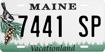 ME license plate 7441SP