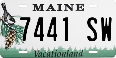 ME license plate 7441SW
