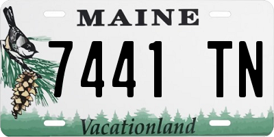 ME license plate 7441TN