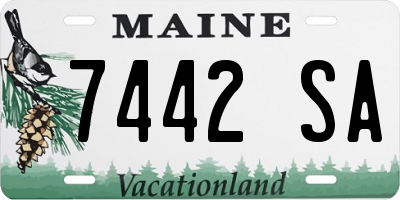 ME license plate 7442SA