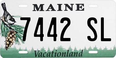 ME license plate 7442SL