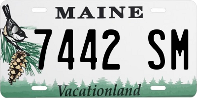 ME license plate 7442SM