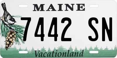 ME license plate 7442SN