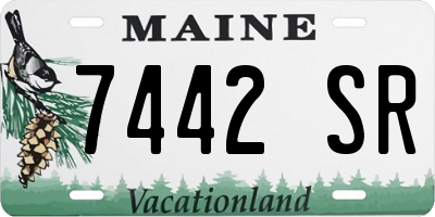 ME license plate 7442SR