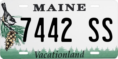 ME license plate 7442SS