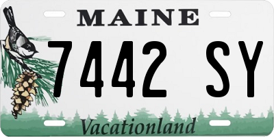 ME license plate 7442SY
