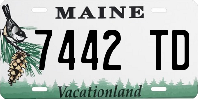 ME license plate 7442TD