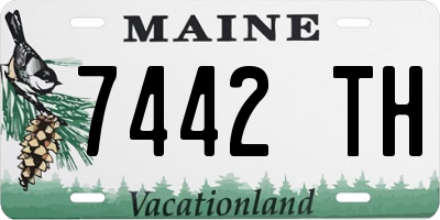 ME license plate 7442TH