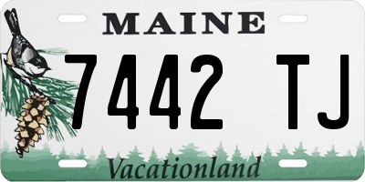 ME license plate 7442TJ