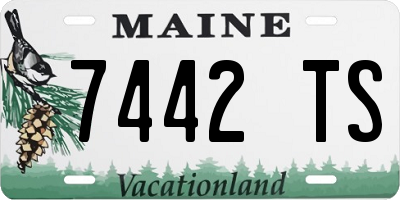 ME license plate 7442TS