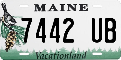ME license plate 7442UB