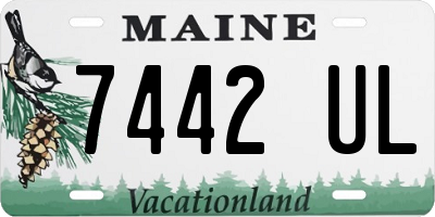 ME license plate 7442UL