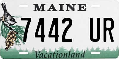 ME license plate 7442UR