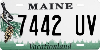 ME license plate 7442UV