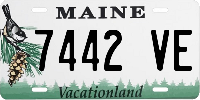 ME license plate 7442VE