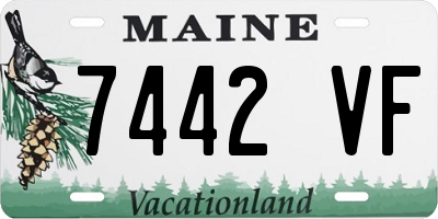 ME license plate 7442VF