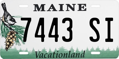 ME license plate 7443SI