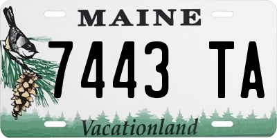 ME license plate 7443TA
