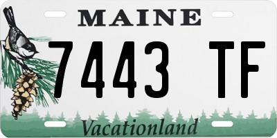 ME license plate 7443TF