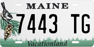 ME license plate 7443TG
