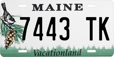 ME license plate 7443TK