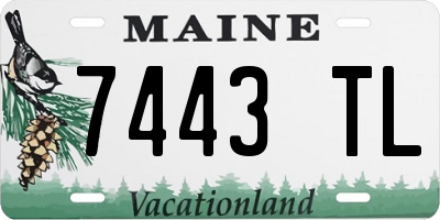 ME license plate 7443TL