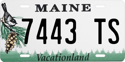 ME license plate 7443TS