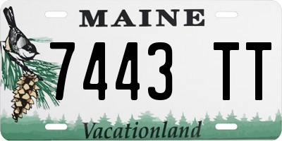 ME license plate 7443TT