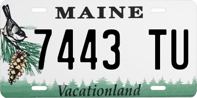 ME license plate 7443TU