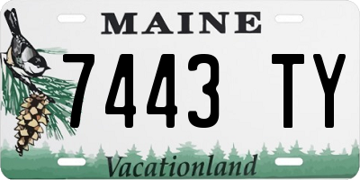 ME license plate 7443TY